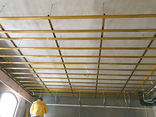 龙发装饰吊顶施工实景拍摄